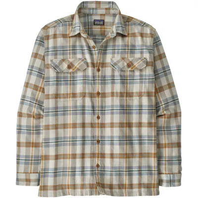 Patagonia M' S L/s Organic Cotton Mw Fjord Flannel Shirt - Fields: Natural - Miehet - XL - Partioaitta, kuva 1 / 1