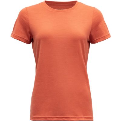 Devold Eika Woman Tee - Coral - Naiset - L - Partioaitta | Alk. 79,95 €