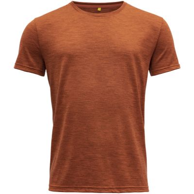 Devold Eika Merino 150 Tee Man - Brick Melange - Miehet - M - Partioaitta