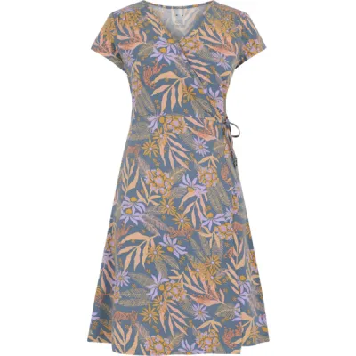 Sherpa Padma Wrap Dress - Haze Tiger Floral - Naiset - XXL - Partioaitta, kuva 1 / 1