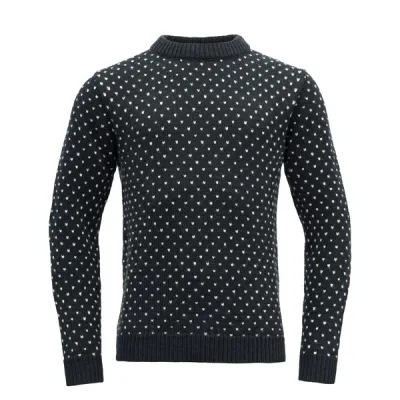 Devold Sørisen Wool Sweater - Ink/offwhite - Unisex - S - Partioaitta, kuva 1 / 1