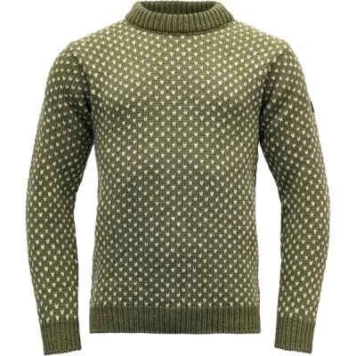 Devold Nordsjø Wool Sweater - Olive - Unisex - M - Partioaitta, kuva 1 / 1