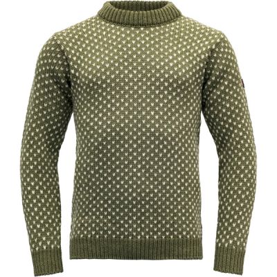 Devold Nordsjø Wool Sweater - Olive - Unisex - S - Partioaitta