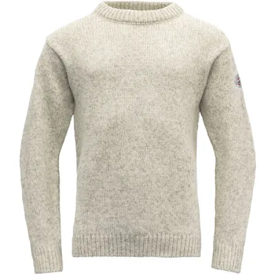 Devold Nansen Wool Sweater - Grey Melange - Unisex - XS - Partioaitta, kuva 1 / 1