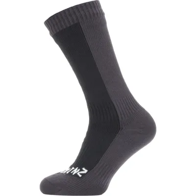 Sealskinz Waterproof Cold Weather Mid Length Sock - Black/grey - Unisex - XL - Partioaitta, kuva 1 / 1