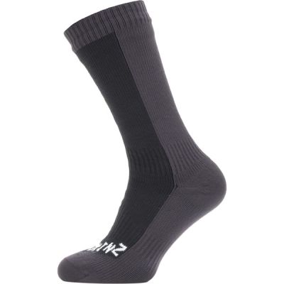 Sealskinz Waterproof Cold Weather Mid Length Sock - Black/grey - Unisex - S - Partioaitta