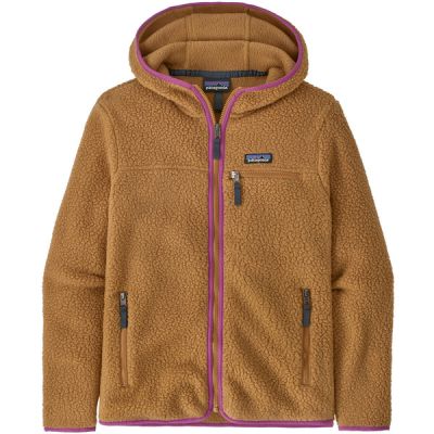 Patagonia W' S Retro Pile Hoody - Nest Brown W/amaranth Pink - Naiset - L - Partioaitta