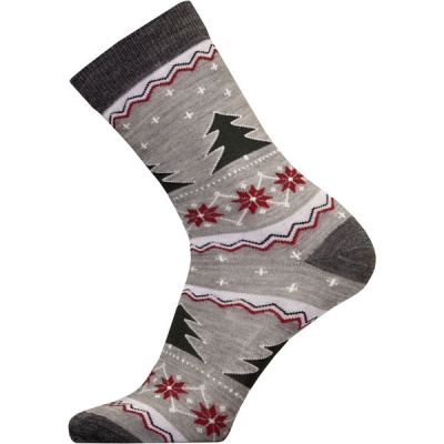 Sukkamestarit Merinovillasukat Joulu - Kuusi Snowflake Harmaa - Unisex - 35-38 - Partioaitta