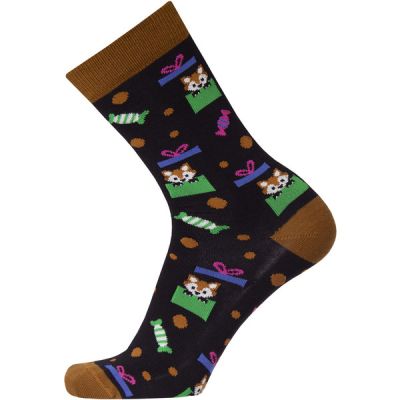 Sukkamestarit Merinovillasukat Joulu - Kettu Karkki Lahjalaatikko Mus - Unisex - 43-46 - Partioaitta