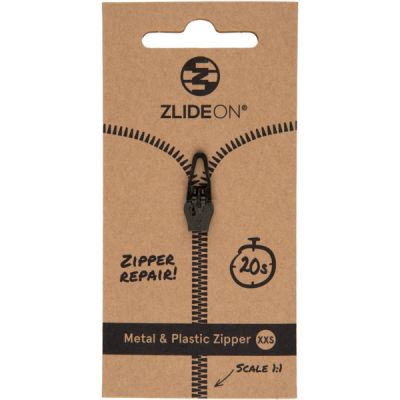 Zlideon Metal & Plastic Zipper Xxs - Black - OneSize - Partioaitta