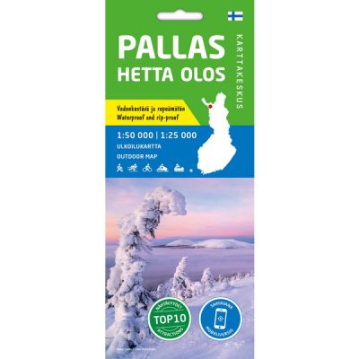 Karttakeskus Pallas Hetta Olos Ulkoilukartta 1:50 000 - Nocolor - OneSize - Partioaitta
