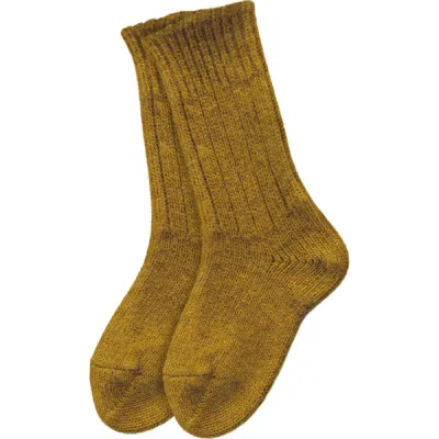 Helsingin villasukkatehdas Villasukka - Okra - Unisex - 37-39 - Partioaitta