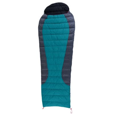 Warmpeace Viking Blanket 195cm - Petrol/steel Grey/black - Unisex - LEFT - Partioaitta