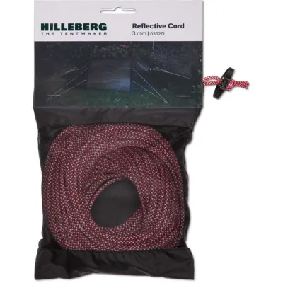 Hilleberg Reflective Guy Line 3mm - 25 Meters - Red/white - OneSize - Partioaitta, kuva 1 / 1