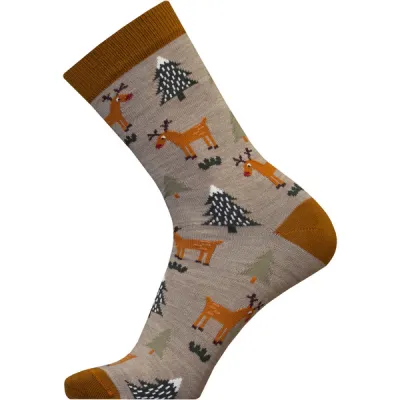 Sukkamestarit Merinovillasukat - Hirvi Kuusimetsä Ruskea - Unisex - 39-42 - Partioaitta, kuva 1 / 1