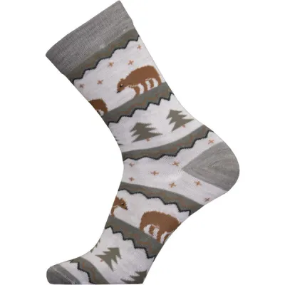 Sukkamestarit Merinovillasukat - Karhuraita Vaalea Harmaa - Unisex - 35-38 - Partioaitta, kuva 1 / 1