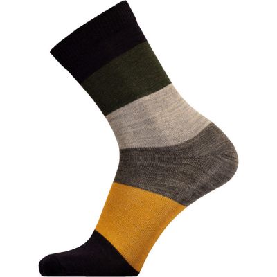 Sukkamestarit Merinovillasukat - Multiraita Leveä Vihreä Ii - Unisex - 39-42 - Partioaitta