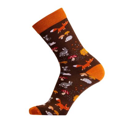 Sukkamestarit Merinovillasukat - Metsäneläimet Ruska - Unisex - 39-42 - Partioaitta