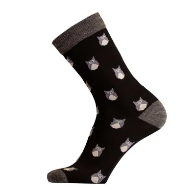 Sukkamestarit Merinovillasukat - Pöllö Harmaa - Unisex - 39-42 - Partioaitta, kuva 1 / 1