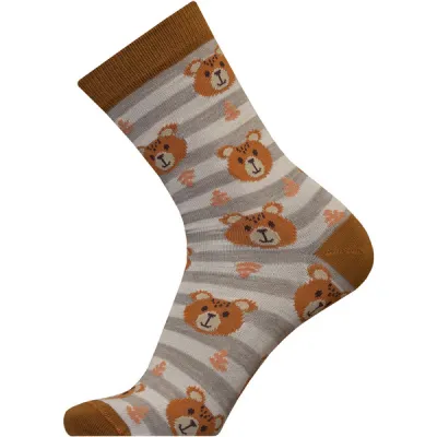 Sukkamestarit Merinovillasukat - Raitakarhu Karamelli-hiekka - Unisex - 39-42 - Partioaitta, kuva 1 / 1