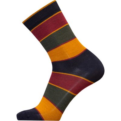 Sukkamestarit Merinovillasukat - Ohut Leveä T.sin-vipun-vih-okr - Unisex - 43-46 - Partioaitta