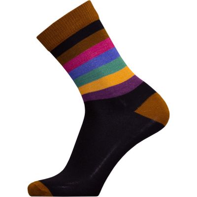 Sukkamestarit Merinovillasukat - Raita Solid Karam-musta-multi - Unisex - 39-42 - Partioaitta