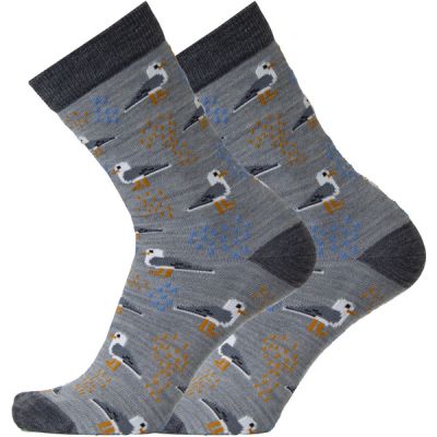 Sukkamestarit Merinovillasukat - Lokki Sateessa Harmaa - Unisex - 35-38 - Partioaitta