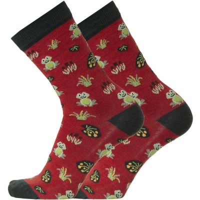 Sukkamestarit Merinovillasukat - Sammakko Kasvit Metsvihr-poran - Unisex - 35-38 - Partioaitta