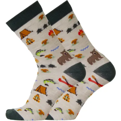 Sukkamestarit Merinovillasukat - Kesäretkeily M.vihreä-hiekka - Unisex - 39-42 - Partioaitta, kuva 1 / 1