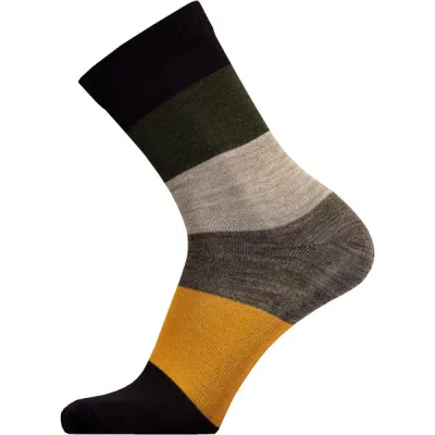 Sukkamestarit Merinovillasukat - Multiraita Leveä Vihreä Ii - Unisex - 43-46 - Partioaitta, kuva 1 / 1