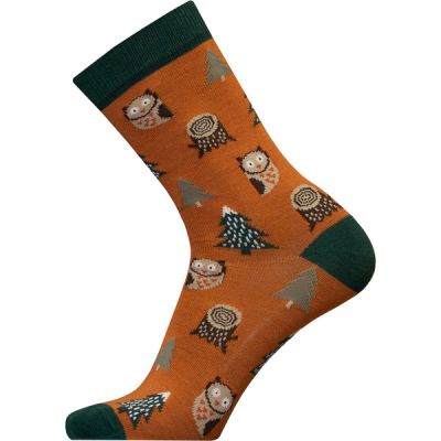 Sukkamestarit Merinovillasukat - Pöllö Kuusimetsä Vihreä-terrac - Unisex - 39-42 - Partioaitta