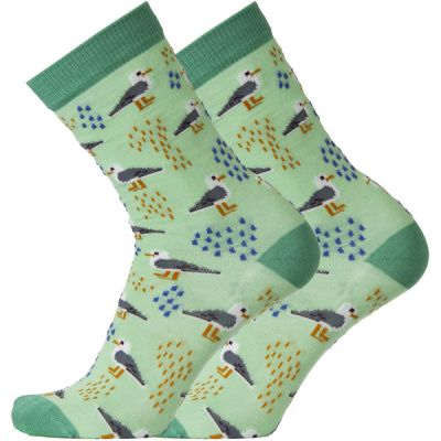 Sukkamestarit Merinovillasukat - Lokki Sateessa Vihreä - Unisex - 39-42 - Partioaitta