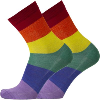 Sukkamestarit Merinovillasukat - Sateenkaari Leveä Rainbow2 - Unisex - 43-46 - Partioaitta