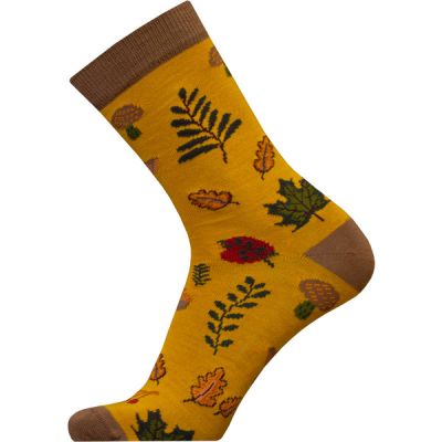 Sukkamestarit Merinovillasukat - Metsänkasvua Ruskea-okra - Unisex - 43-46 - Partioaitta