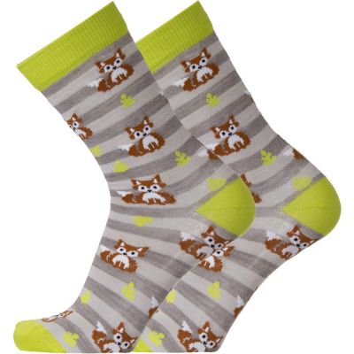 Sukkamestarit Merinovillasukat - Raitakettu Lime-hiekka - Unisex - 35-38 - Partioaitta