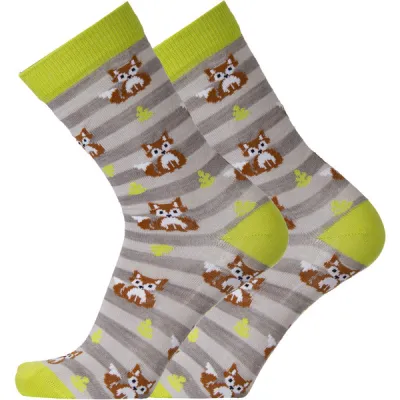 Sukkamestarit Merinovillasukat - Raitakettu Lime-hiekka - Unisex - 35-38 - Partioaitta, kuva 1 / 1