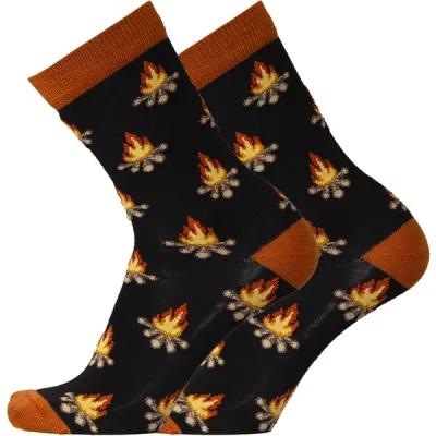 Sukkamestarit Merinovillasukat - Leirinuotio Musta 2 - Unisex - 47-49 - Partioaitta, kuva 1 / 1