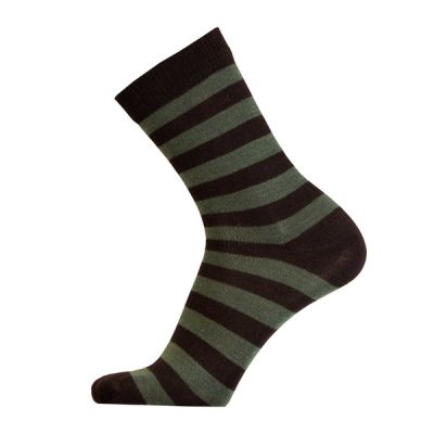 Sukkamestarit Merinovillasukat - 2-raita Musta Vihreä - Unisex - 39-42 - Partioaitta