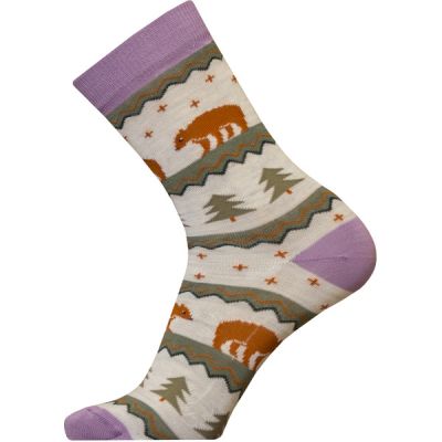 Sukkamestarit Merinovillasukat - Karhuraita Laventeli-whitehthr - Unisex - 39-42 - Partioaitta