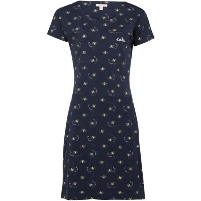 Barbour Harewood Print Dress - Navy Bee Print - Naiset - 14 - Partioaitta, kuva 1 / 1