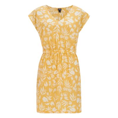 Patagonia W' S June Lake Dress - Fiber Flora Big: Surfboard Yel - Naiset - M - Partioaitta