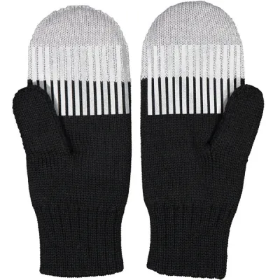 Moiko Polku Double Layer Mittens - Black-grey - Unisex - XL - Partioaitta
