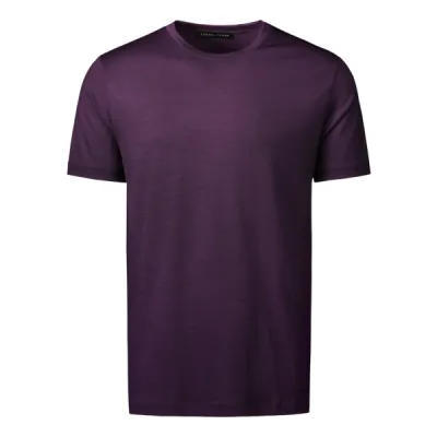 Formal Friday Ultrafine Merino T-shirt - Plum - Unisex - M - Partioaitta, kuva 1 / 1