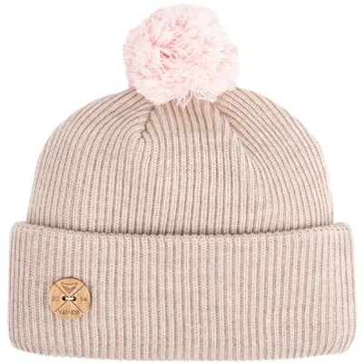 VAI-KO Timberjack Pom Beanie - Beigemele Beanie Powder Pom - Unisex - OneSize - Partioaitta, kuva 1 / 1
