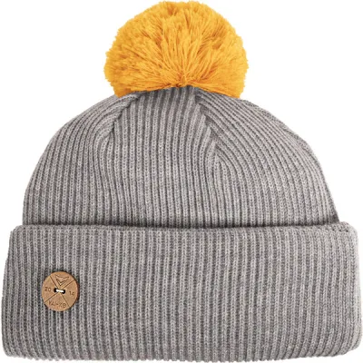 VAI-KO Timberjack Pom Beanie - Greymele/autumn Gold Pom - Unisex - OneSize - Partioaitta, kuva 1 / 1