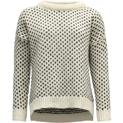 Devold Nordsjø Womans Split Seam Sweater - Offwhite - Naiset - XS - Partioaitta