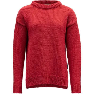 Devold Nansen Wool Sweater Wmn - Hindberry - Naiset - L - Partioaitta