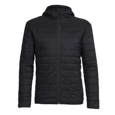 Icebreaker Mens Hyperia Hooded Jacket - Black - Miehet - S - Partioaitta