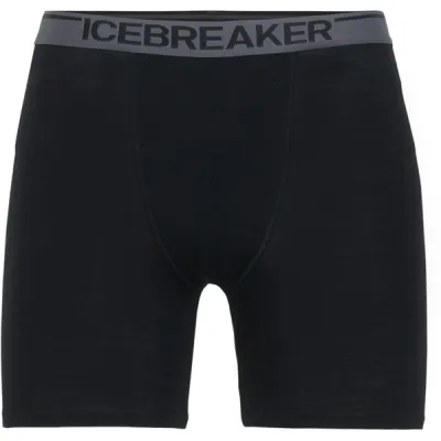 Icebreaker M Merino Anatomica Long Boxers - Black - Miehet - M - Partioaitta