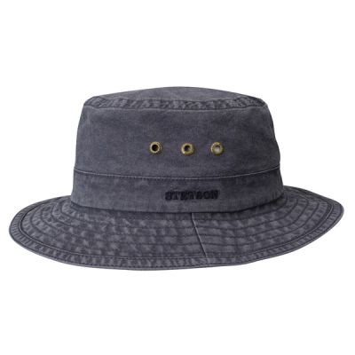 Stetson Bucket Delave Organic Cotton - Blue - Unisex - M - Partioaitta